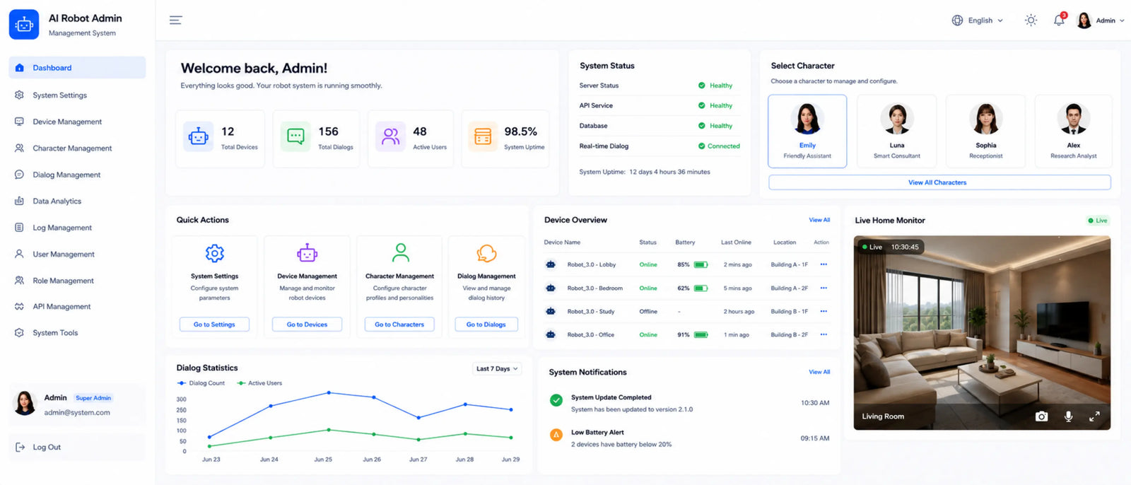 Cloud update system for AI robot upgrades