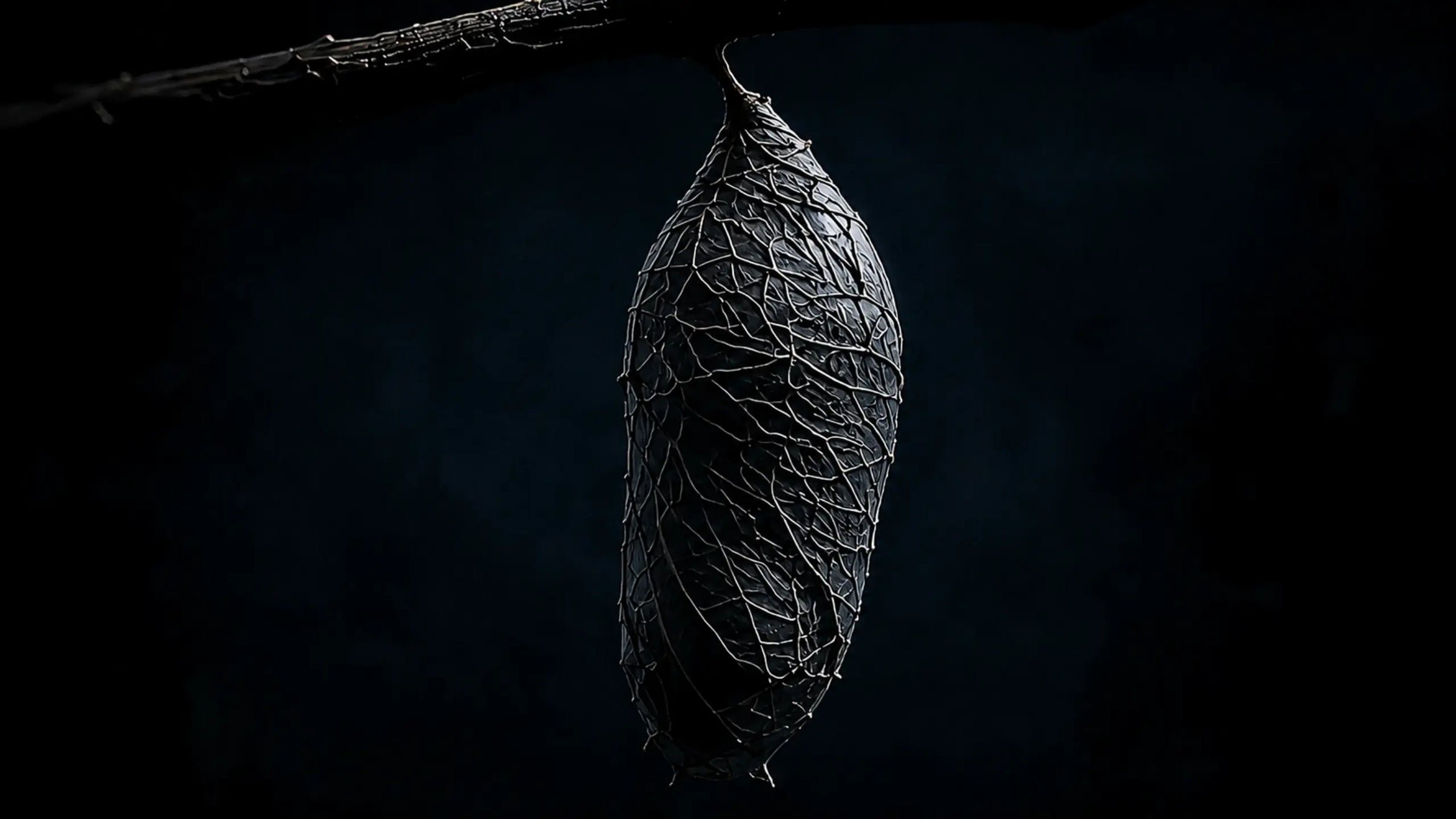 AI humanoid companion emerging from a cocoon