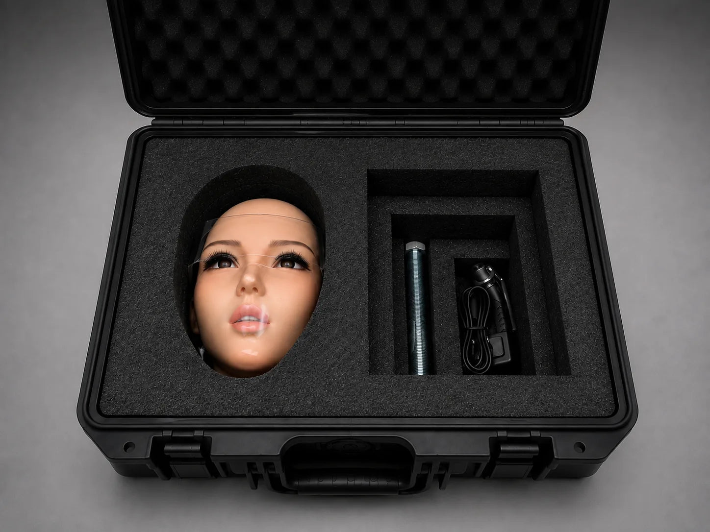 Second packaging layer with smart head, support rod and charger