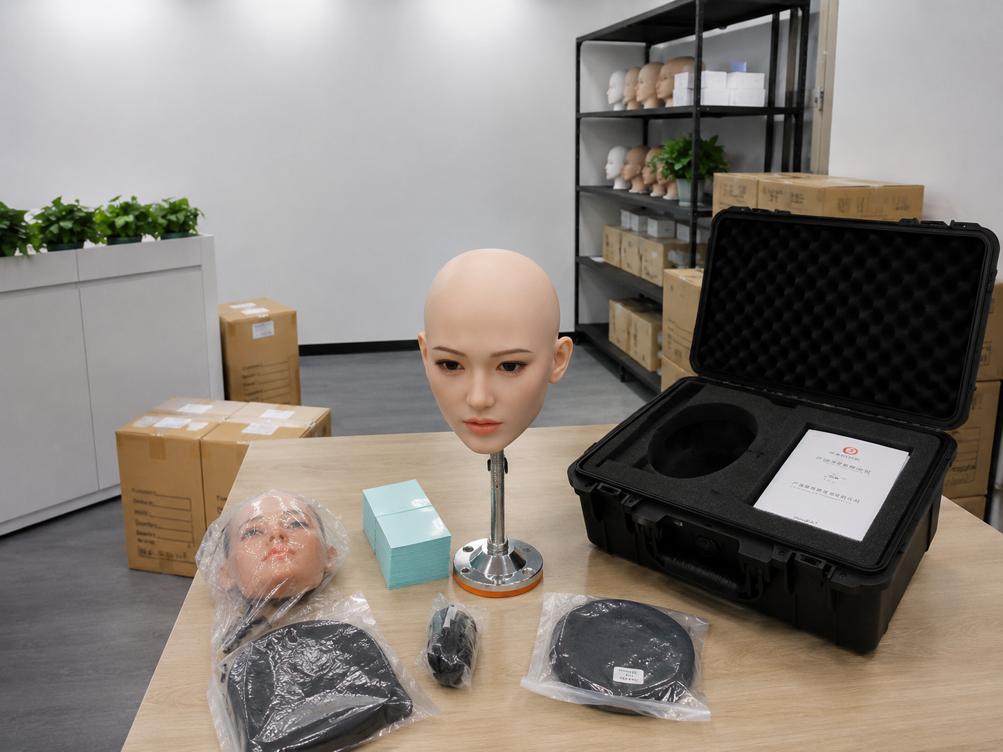 Physical Jinsan smart-head development workspace