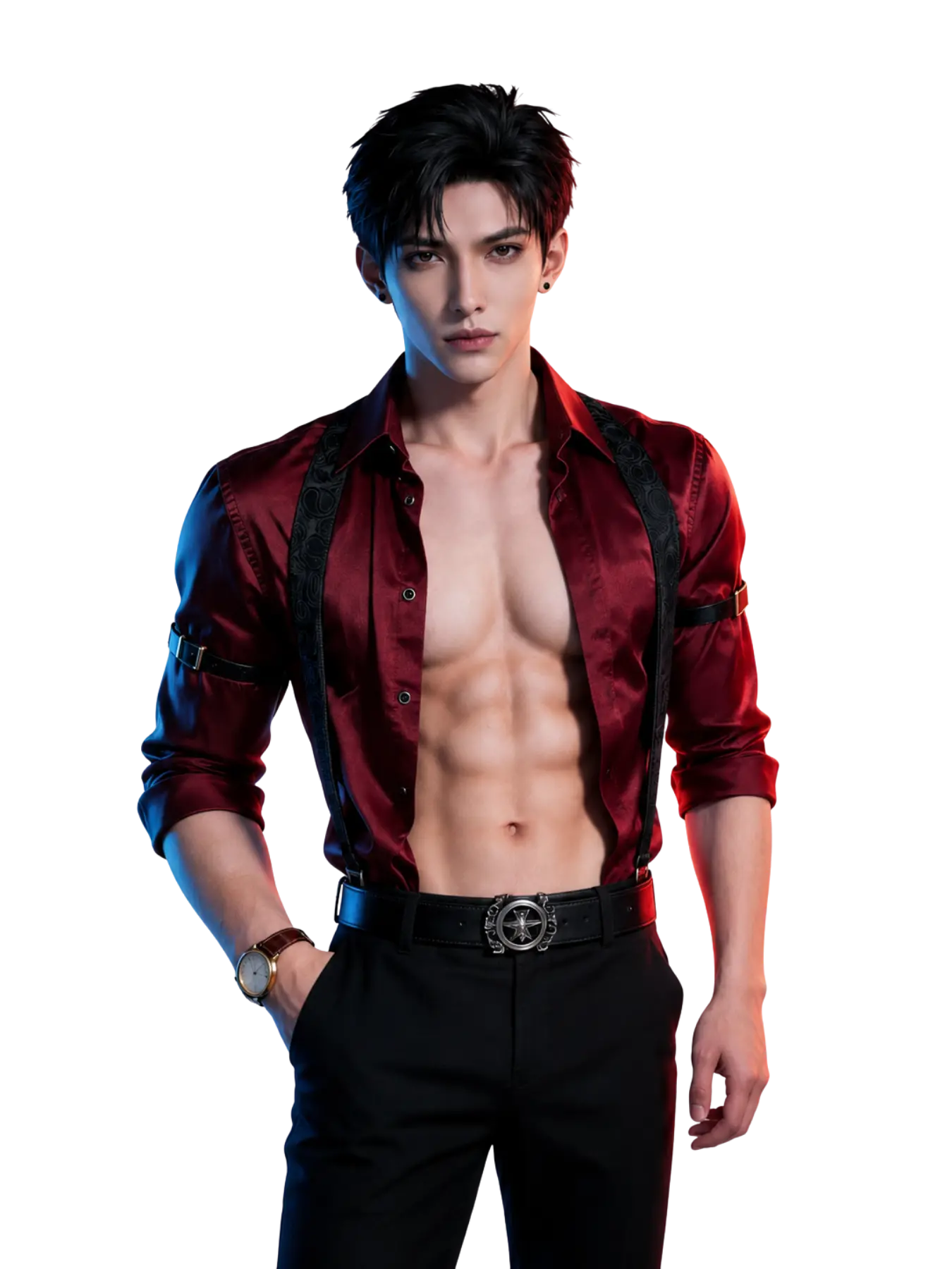 David AI companion robot in a red shirt